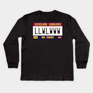 Cleveland Cavaliers 2016 NBA Champs License Plate Kids Long Sleeve T-Shirt